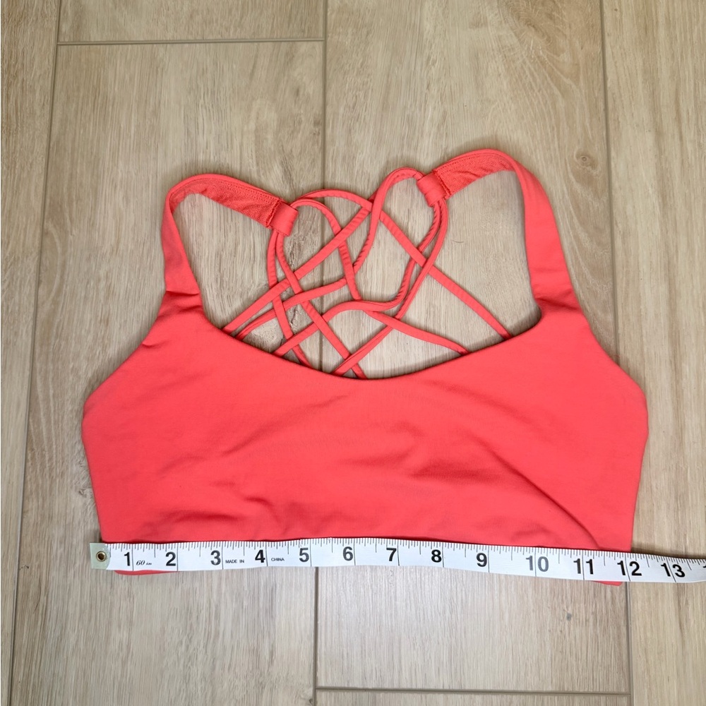 Lululemon Free To Be Wild Strappy Sports Bra Coral Pink Size 6 - Picture 3 of 6
